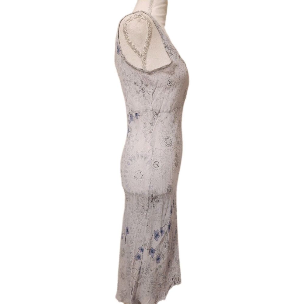 Vtg Y2k Fairy Asymmetrical Ruffle Floral Midi Slip Dress Feminine WhimsiGoth - Picture 13 of 16